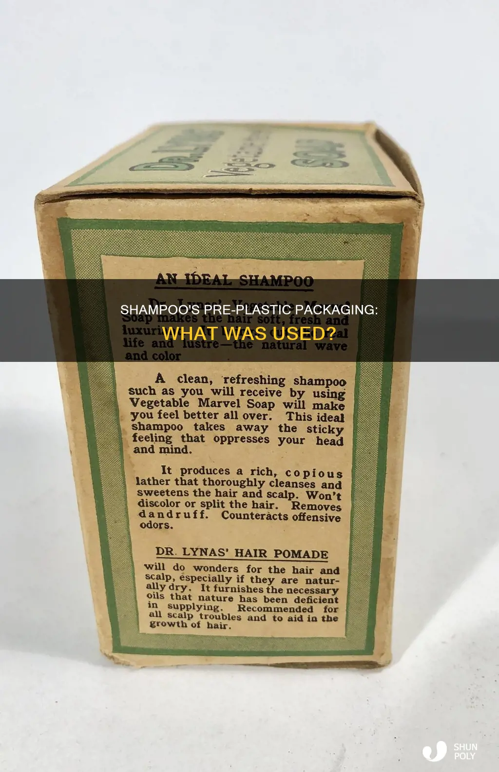 how was shampoo packaged before plastic