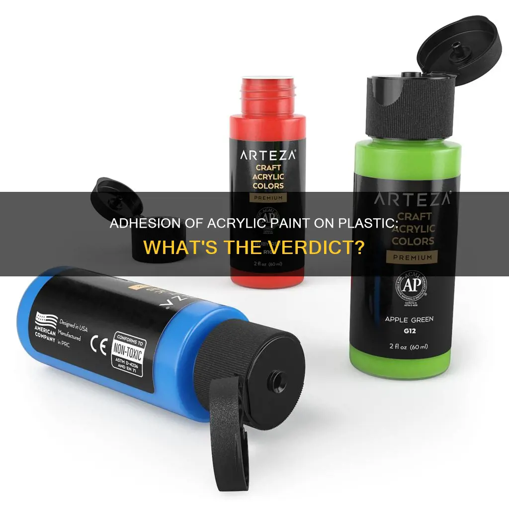 how well does acrylic paint adhere to plastic