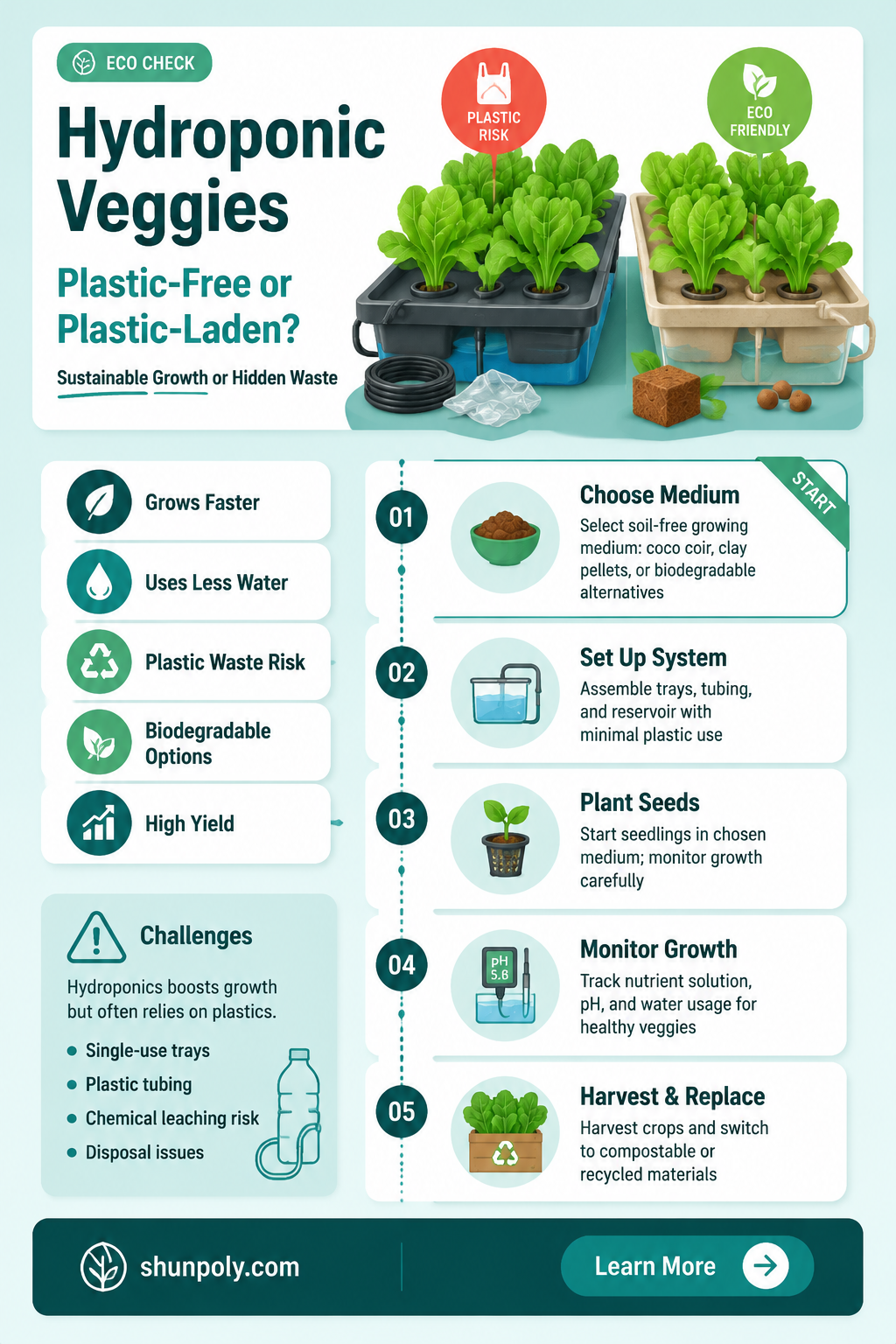 are hydroponic vegetables free of plastic