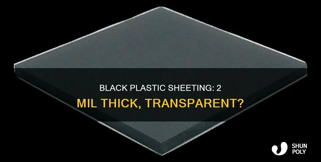 is 2 mil black plastic transparent