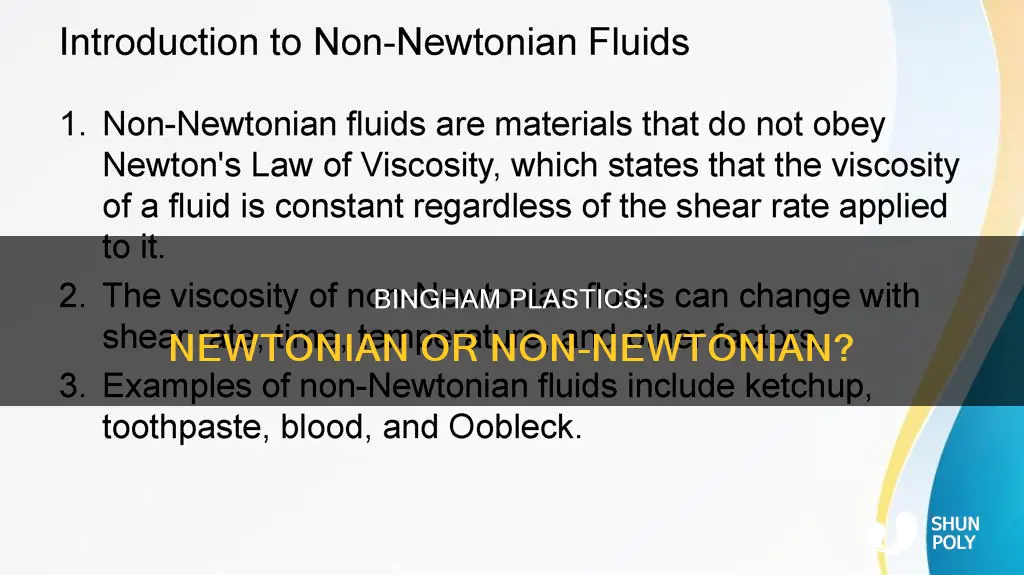 is a bingham plastic a newtonian fluid