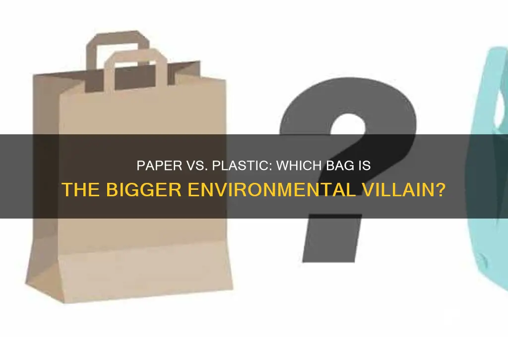 is a paper or plastic bag worse for the environment