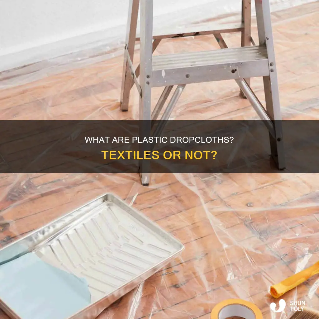 is a plastic dropcloth considered a textile