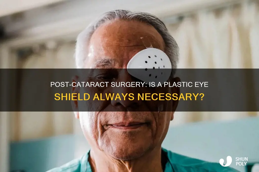 is a plastic eye shield always given post cataract surgery