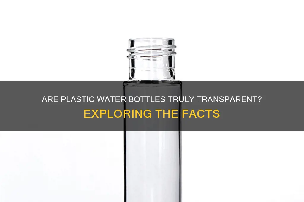 is a plastic water bottle transparent