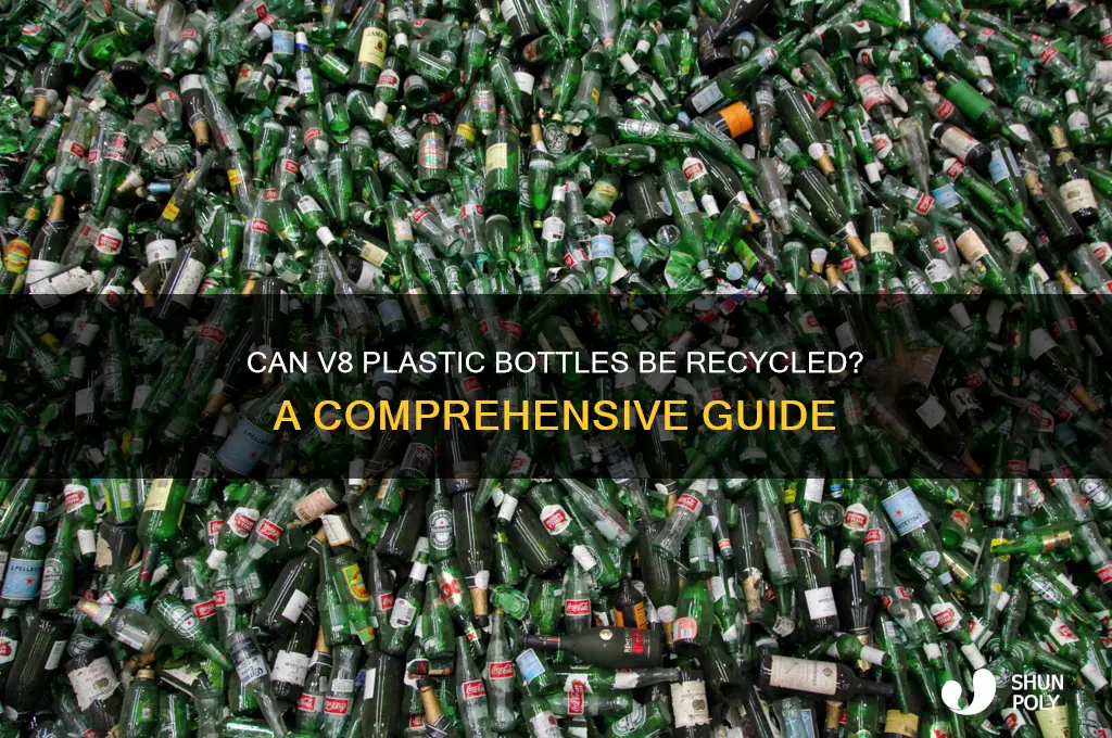is a v8 plastic bottle recyclable