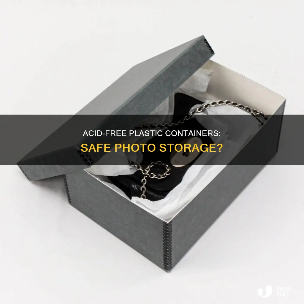 is acid free plastic containers safe to store photos