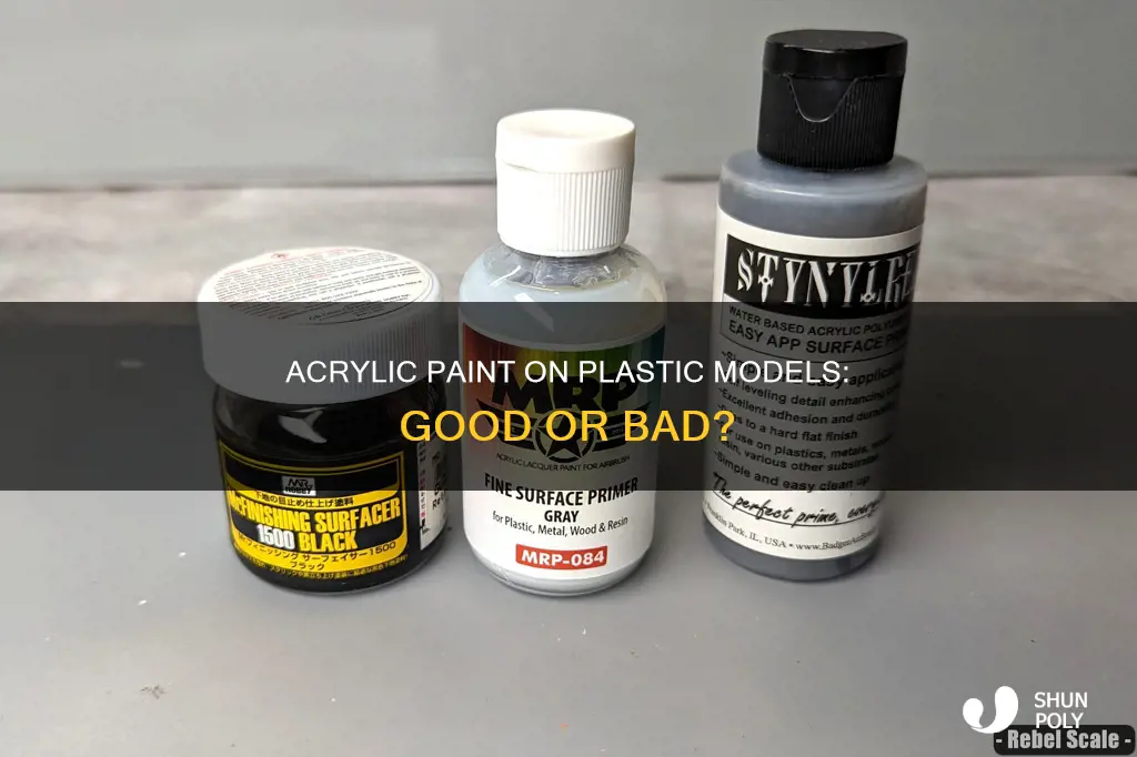 is acrylic paint bad for plastic models