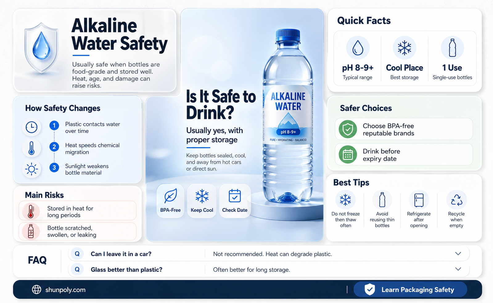 are alkaline water in plastic bottled water safe