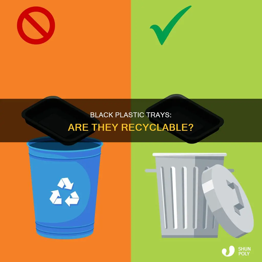 is black plastic trays recyclable
