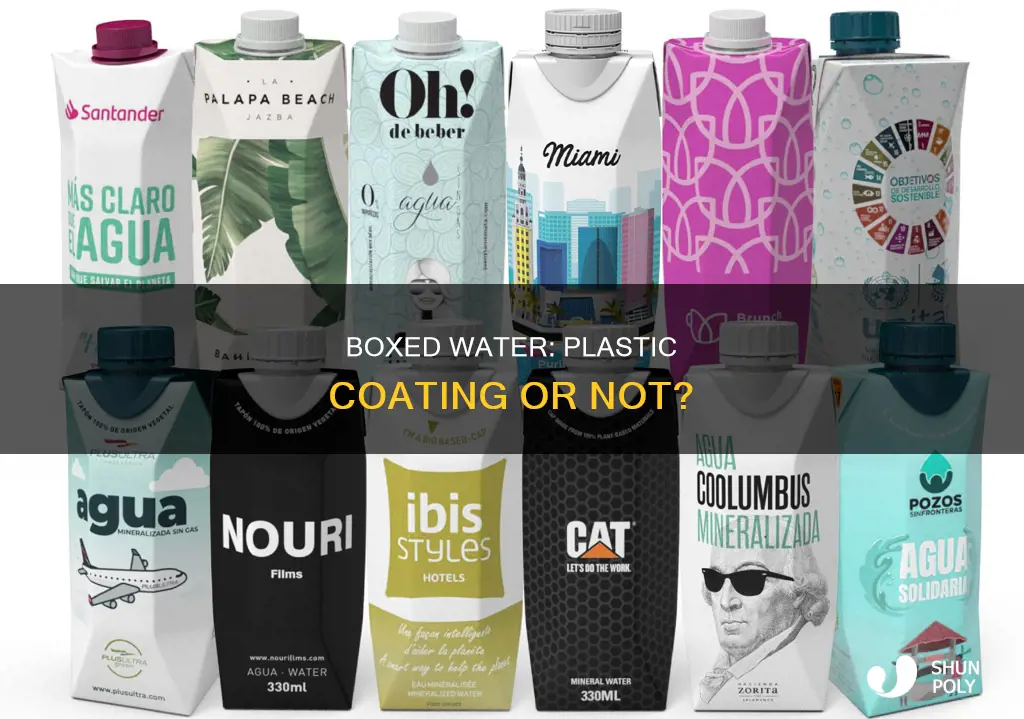 is boxed water coated in plastic