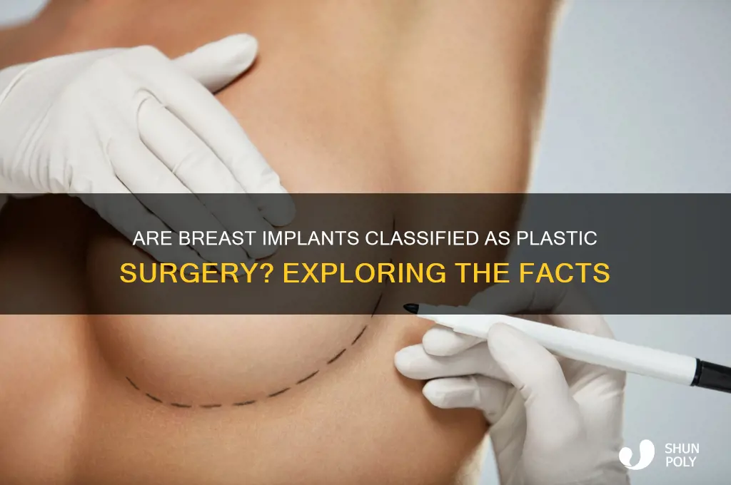 is breast implants considered plastic surgery