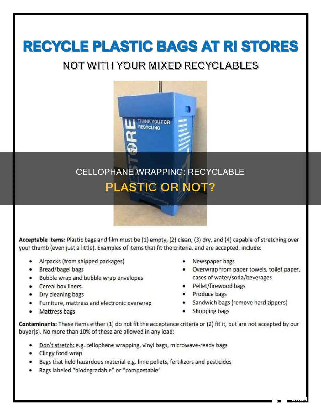is cellophane wrapping recyclable plastic