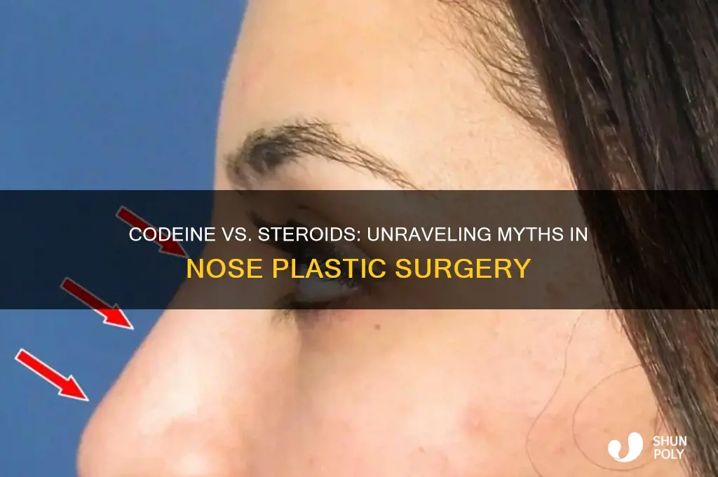 is codeine a steroid used in plastic surgery on nose