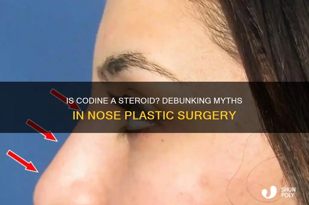 is codine a steroid used in plastic surgery on nose