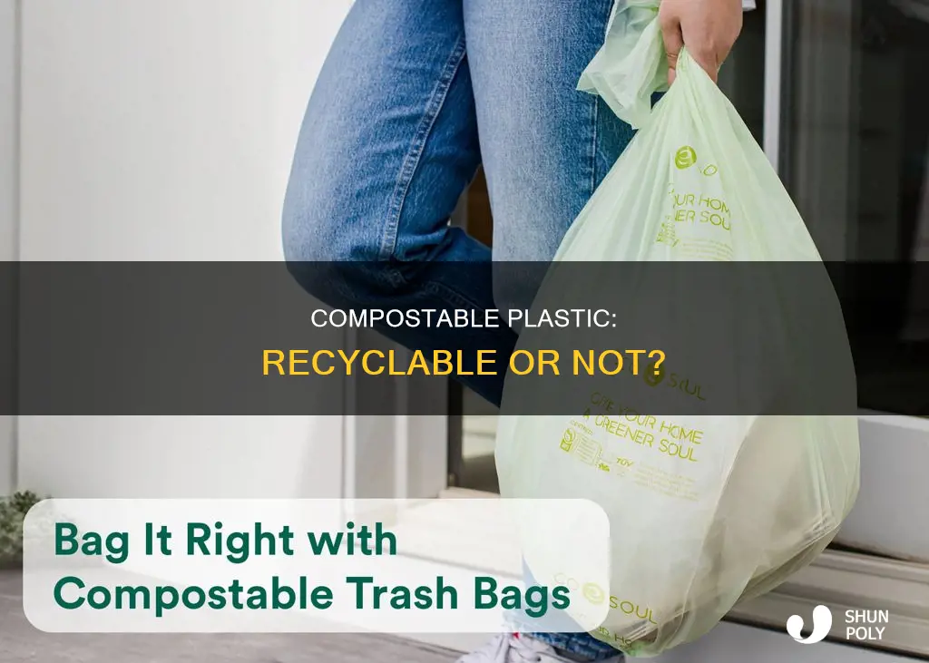 is compostable plastic recyclable