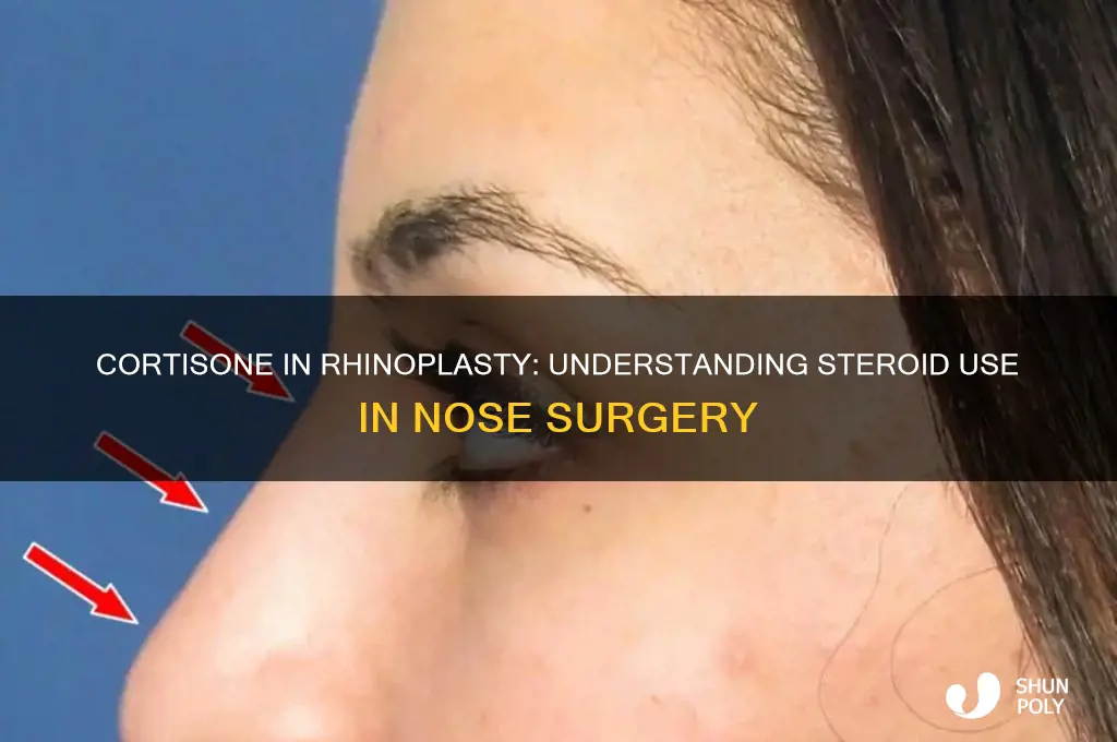 is cortisone a steroid used in plastic surgery on nose