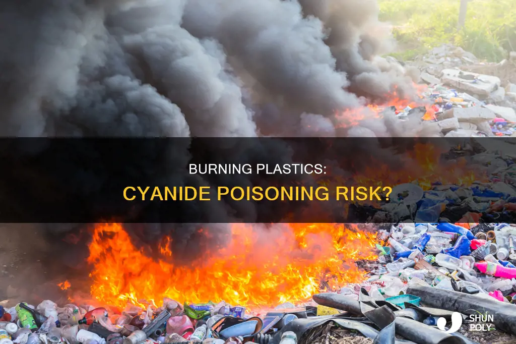 is cyanide found in burning plastics