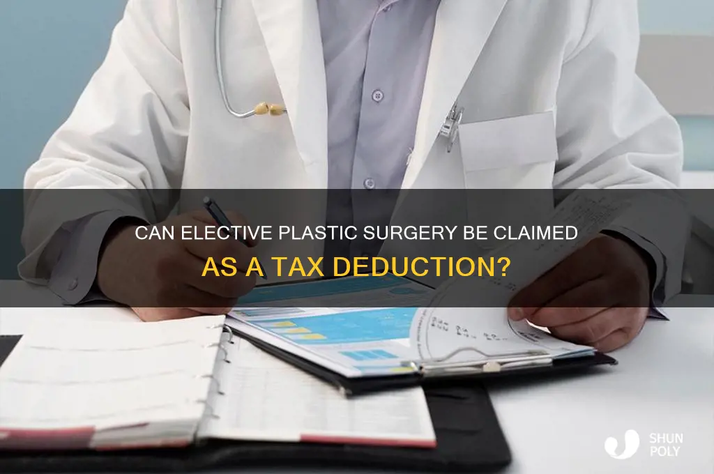 is elective plastic surgery tax deductible
