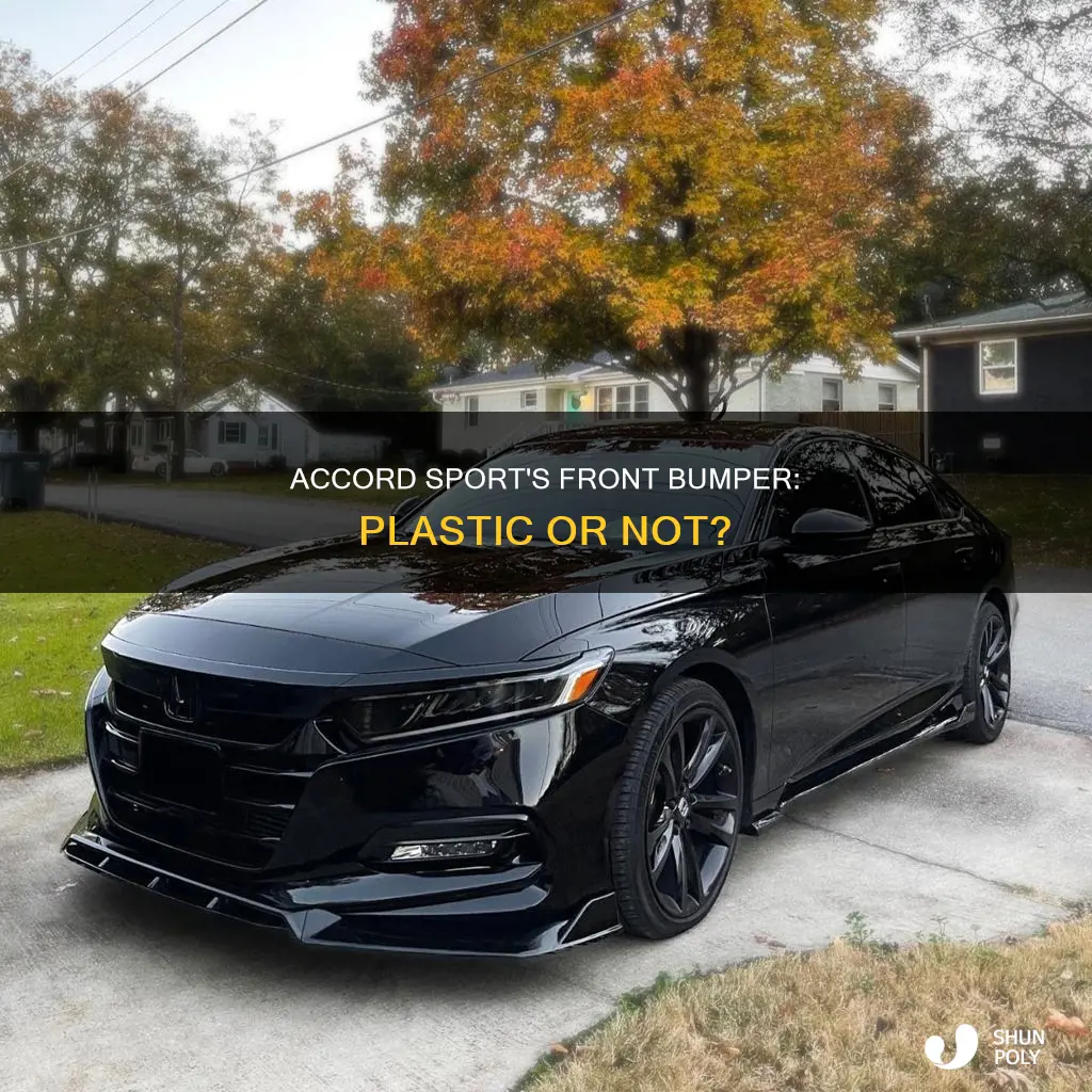 is front bumper of accord sport plastic