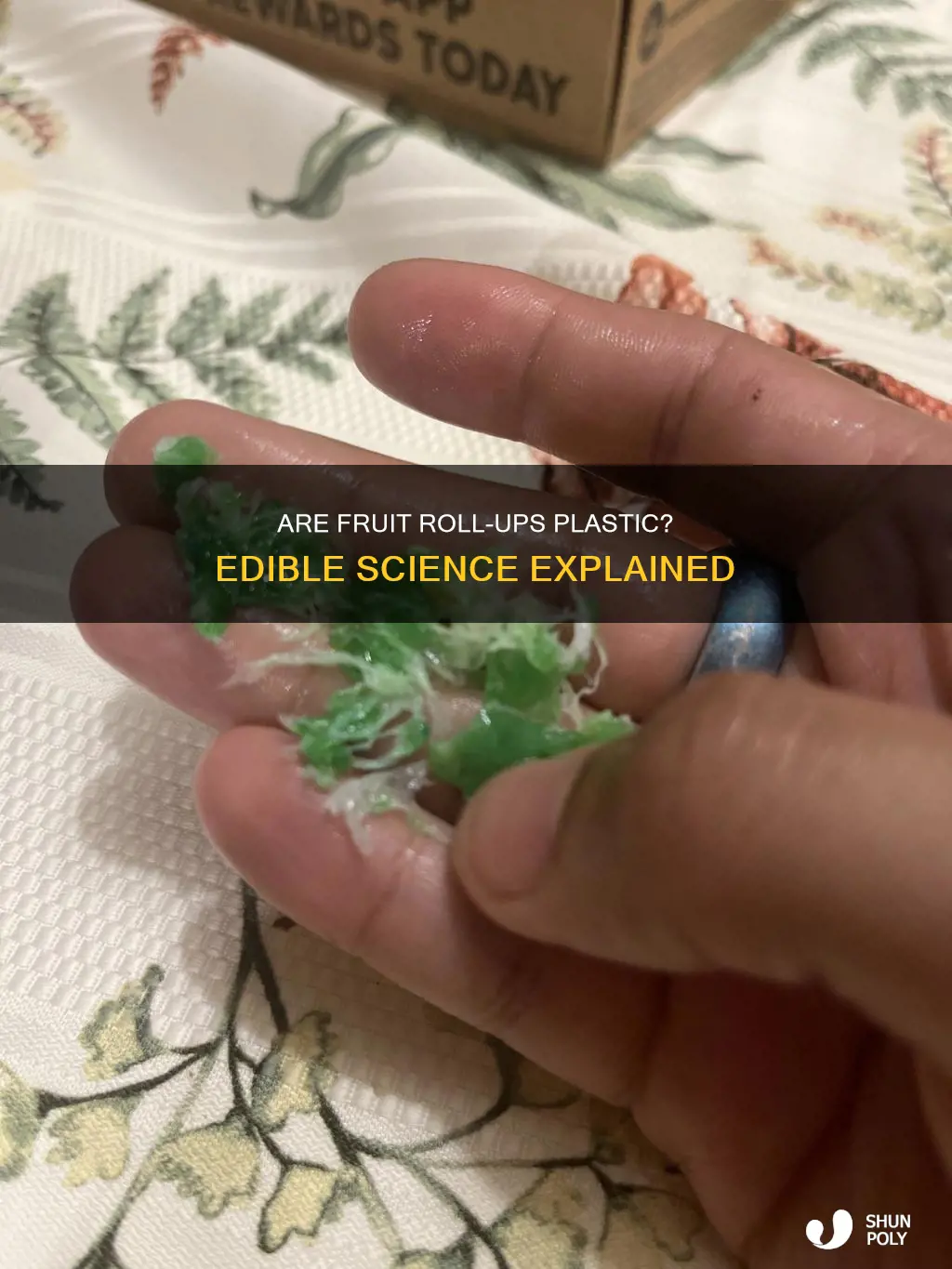 is fruit roll up plastic edible