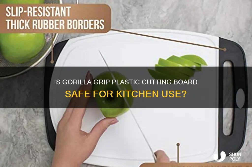 is gorilla grip plastic cutting board safe
