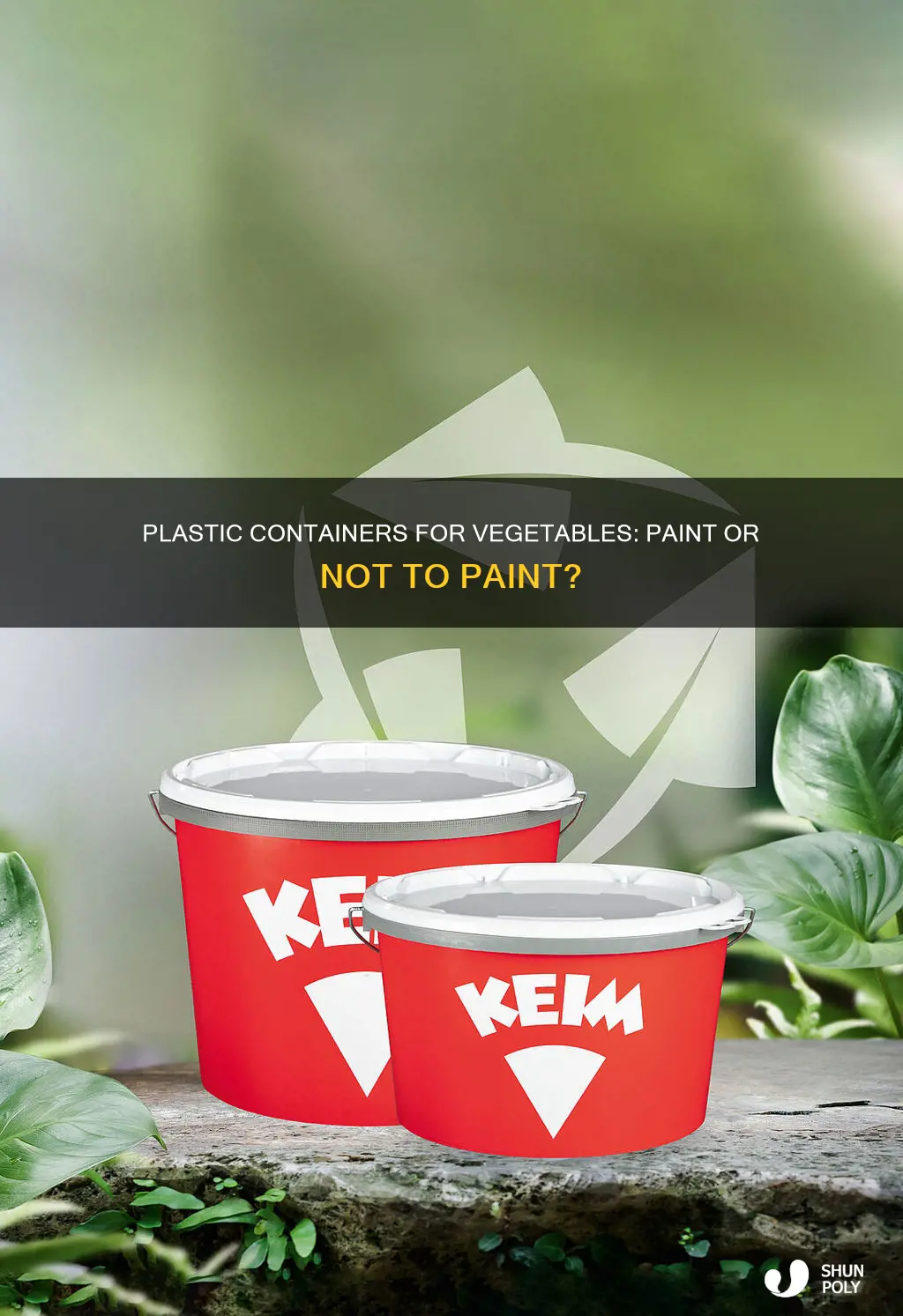 is it ok to paint plastic containers for vegetables