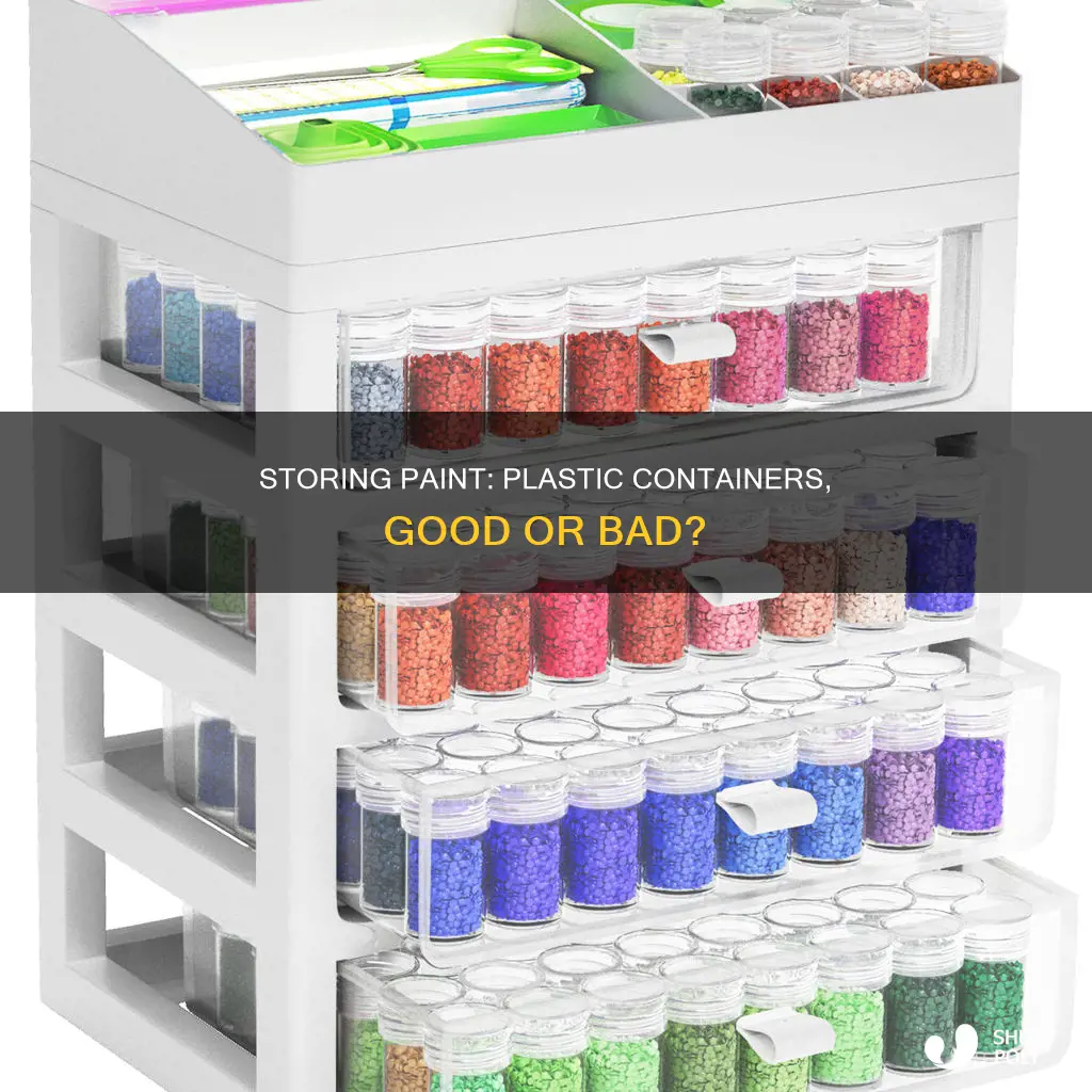 is it ok to store paint in plastic containers