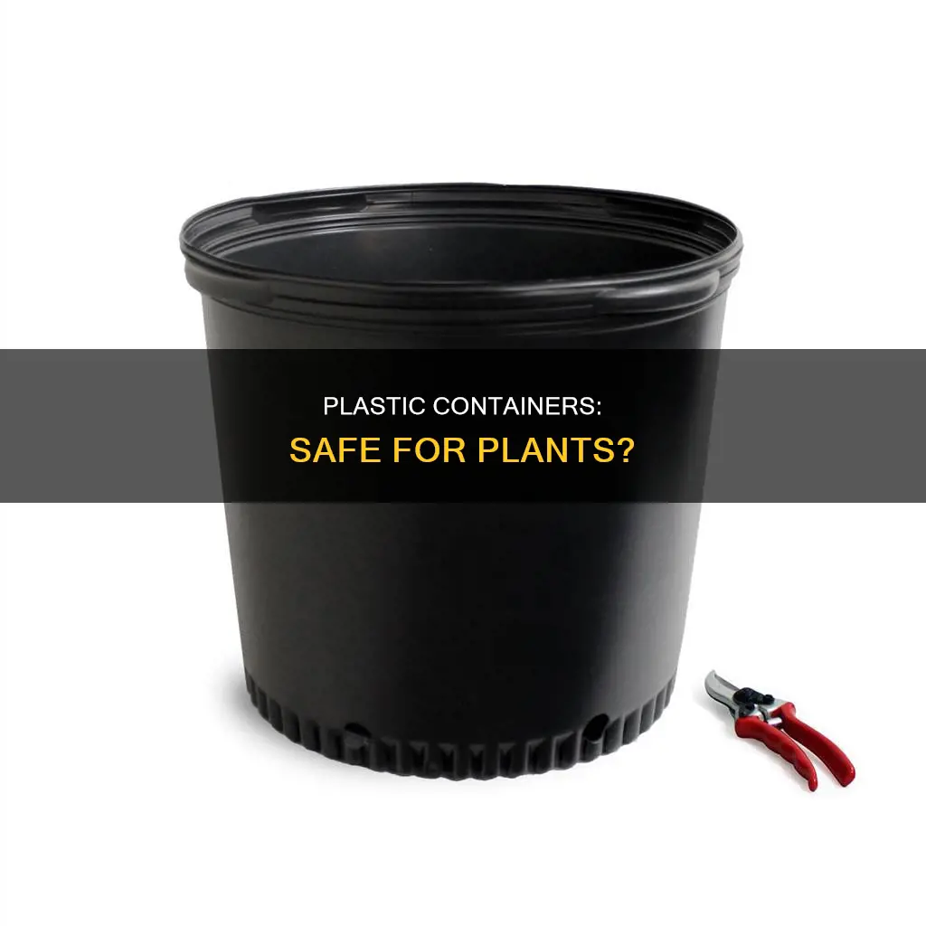 is it okay to keep plants in plastic container