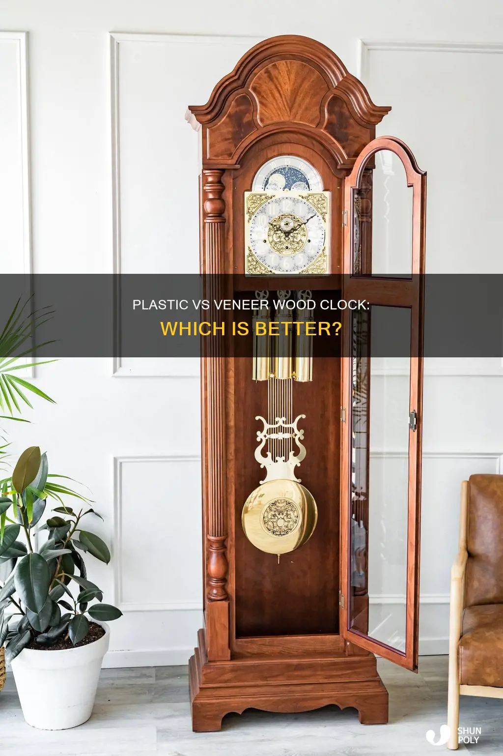 is it plastic or veneer wood clock