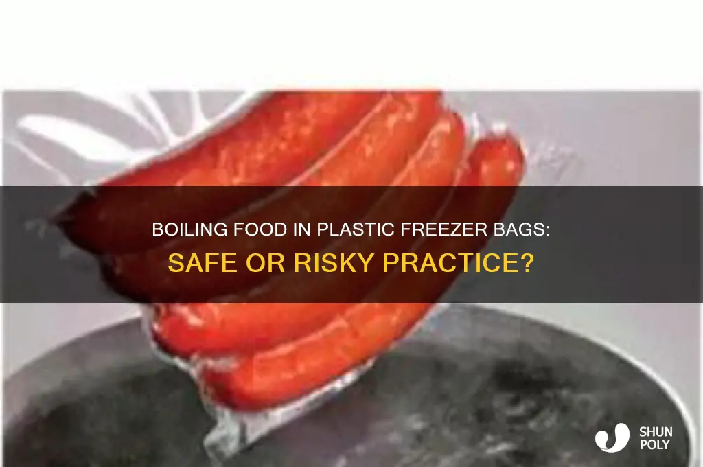 is it safe to boil food in plastic freezer bags