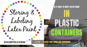 Storing Latex Paint: Plastic Containers Safe?