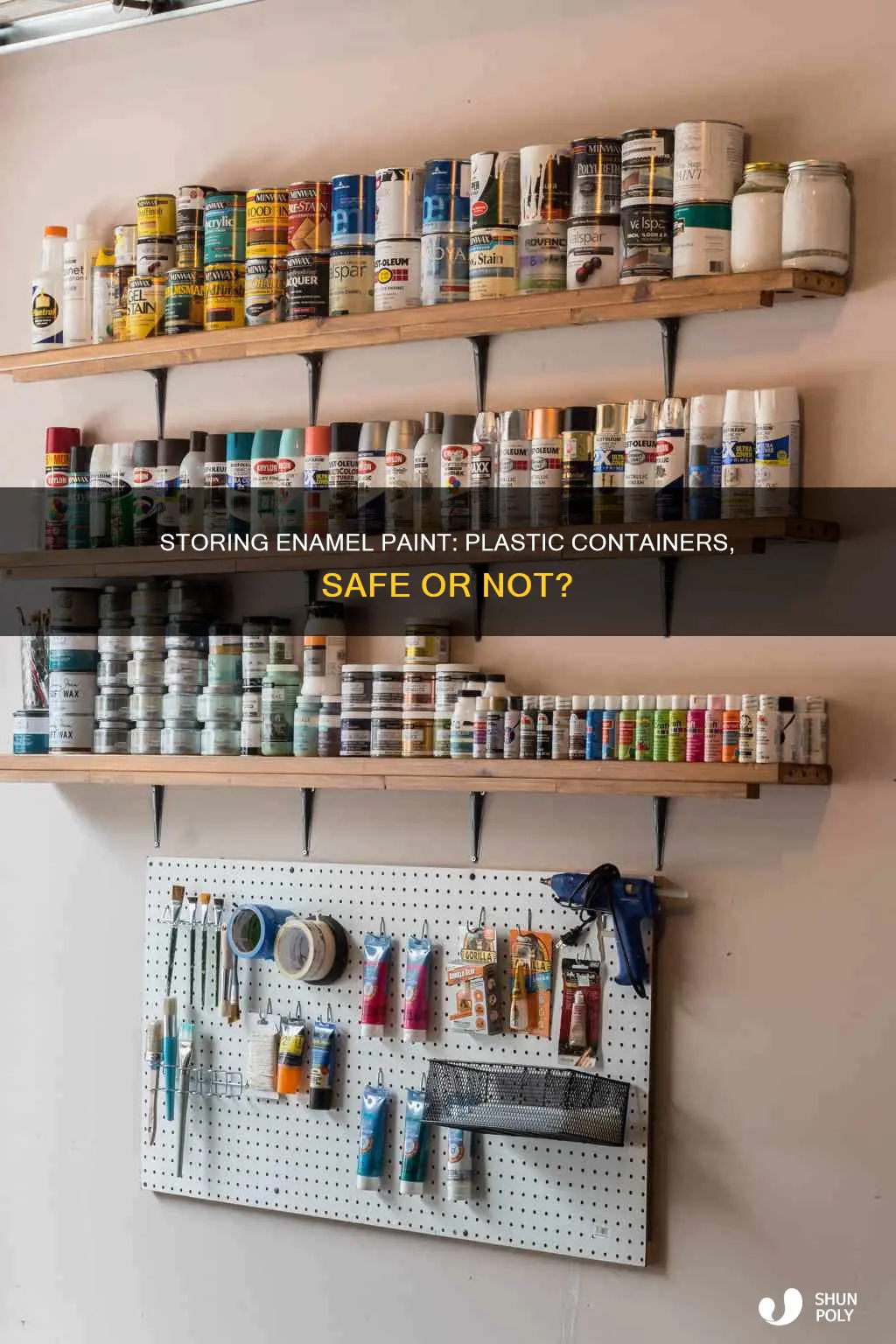 is it safe to store enamel paint in plastic