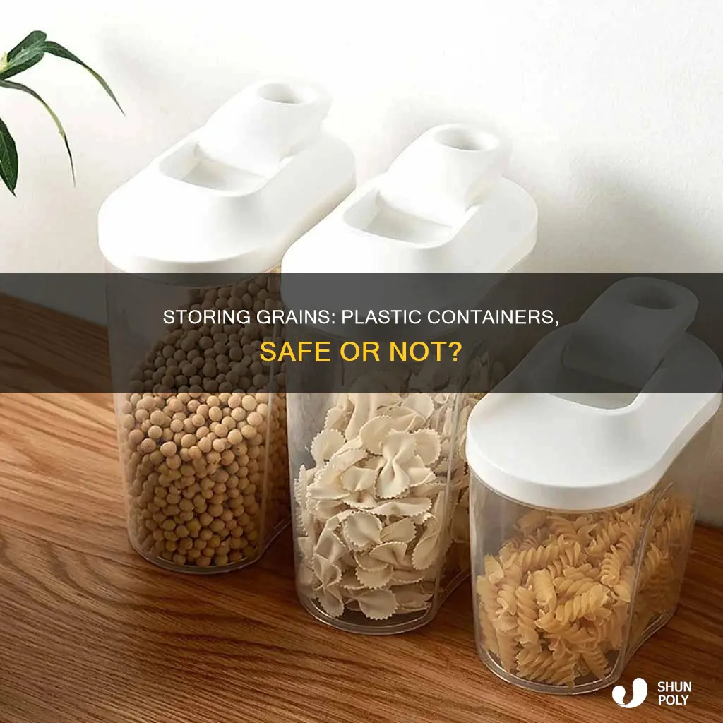 is it safe to store grains in plastic containers