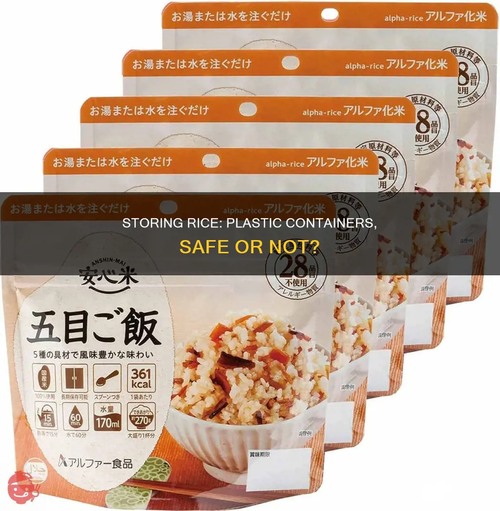 is it safe to store rice in plastic containers
