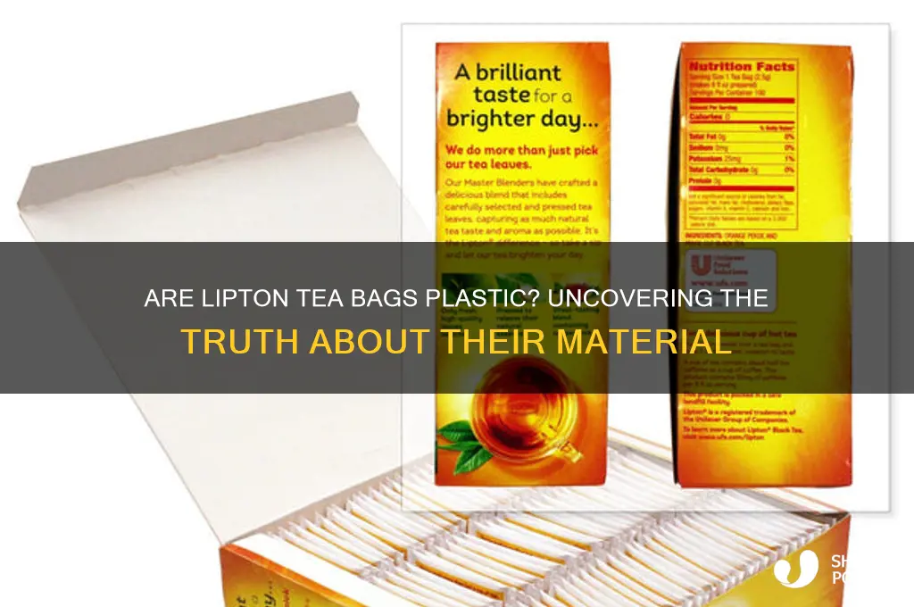 is lipton tea bag made of plastic