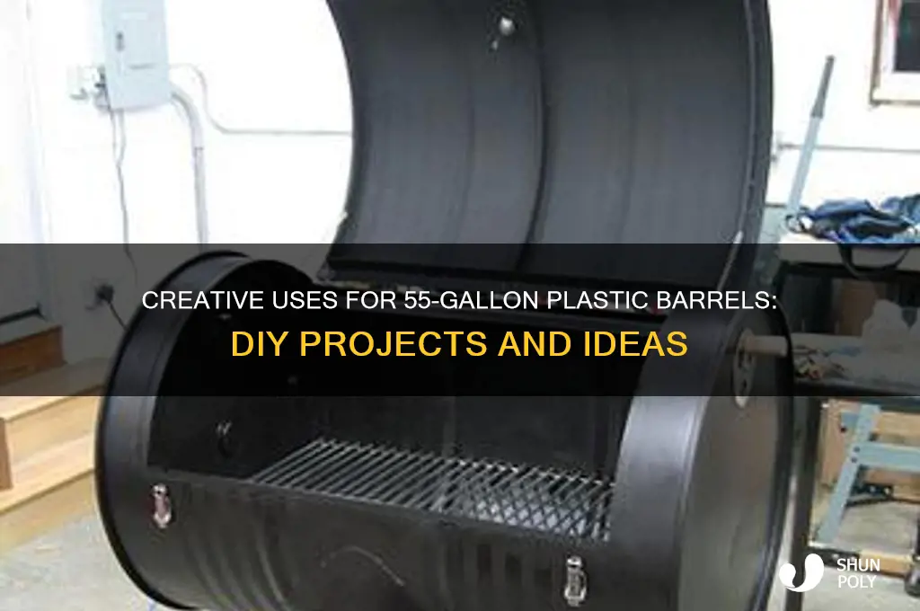is made from 55 gallon plastic barrels