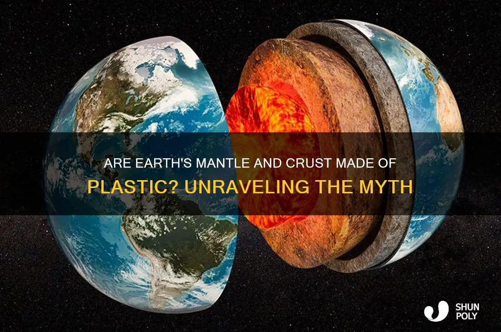 is mantle and crust made of plastic