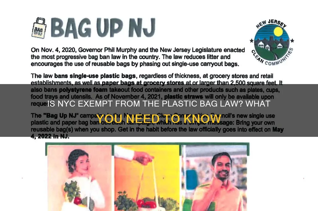 is nyc exempt from the plastic bag law