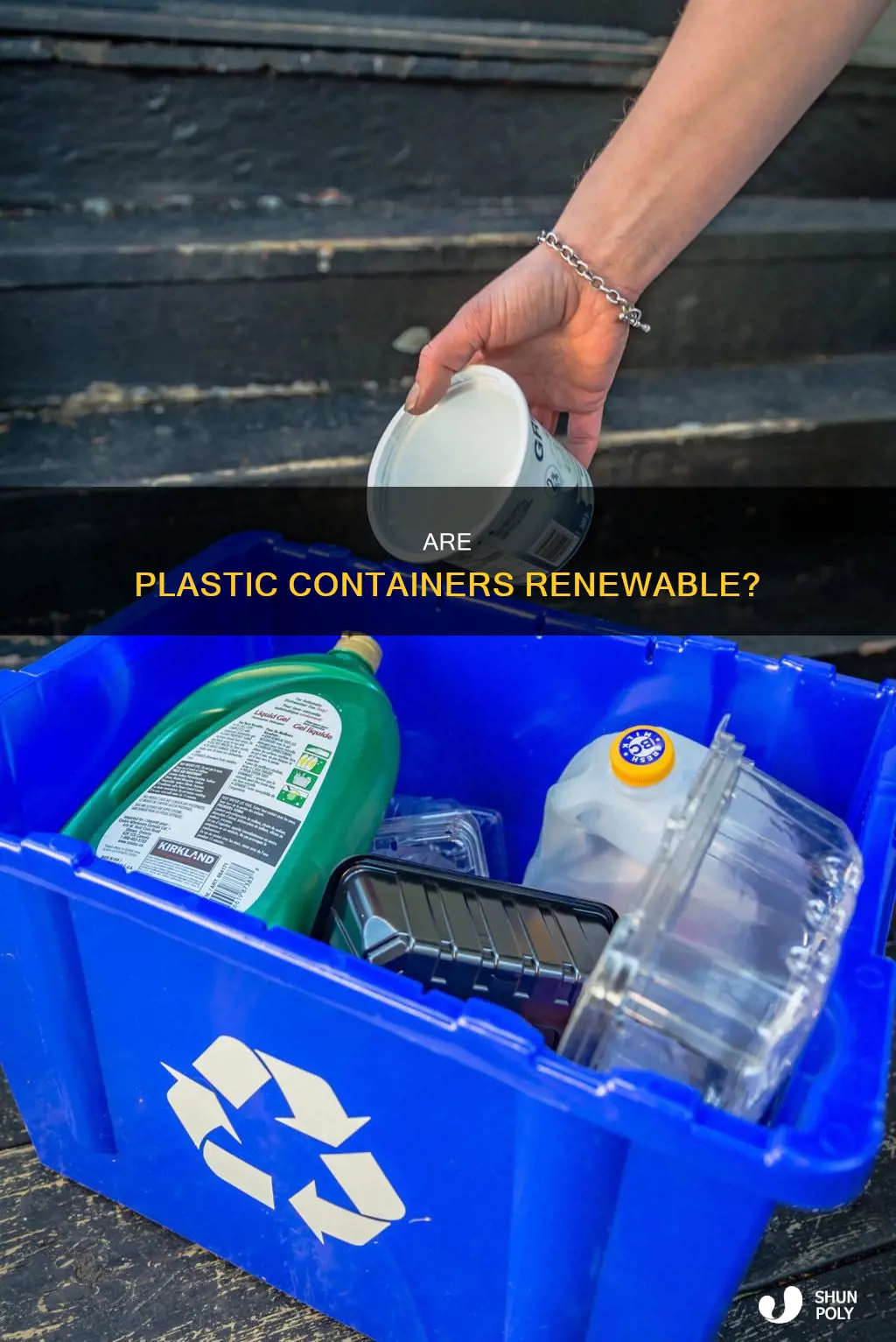 is plastic containers renewable