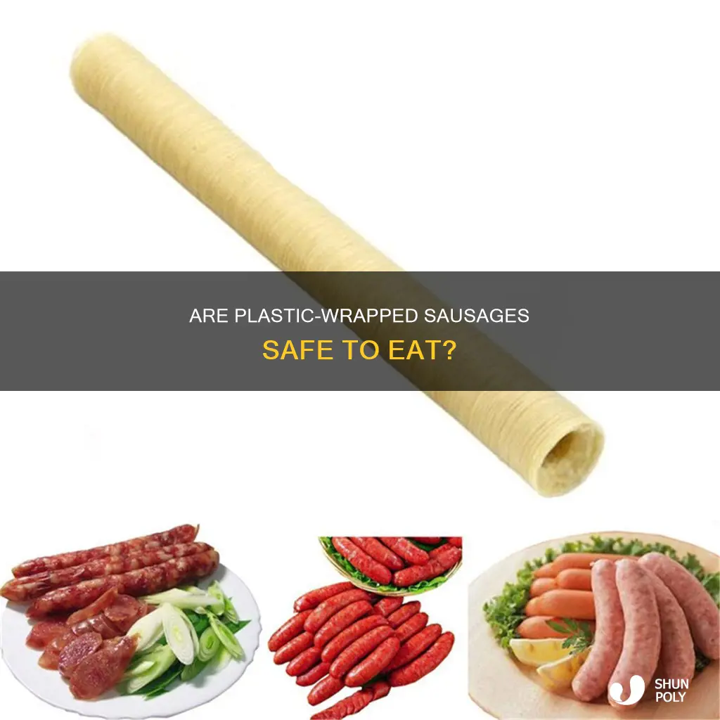 is plastic covering on sausages edible