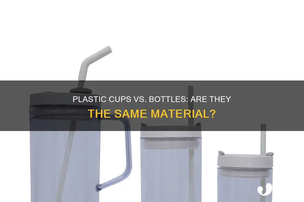 is plastic cups same as plastic bottles