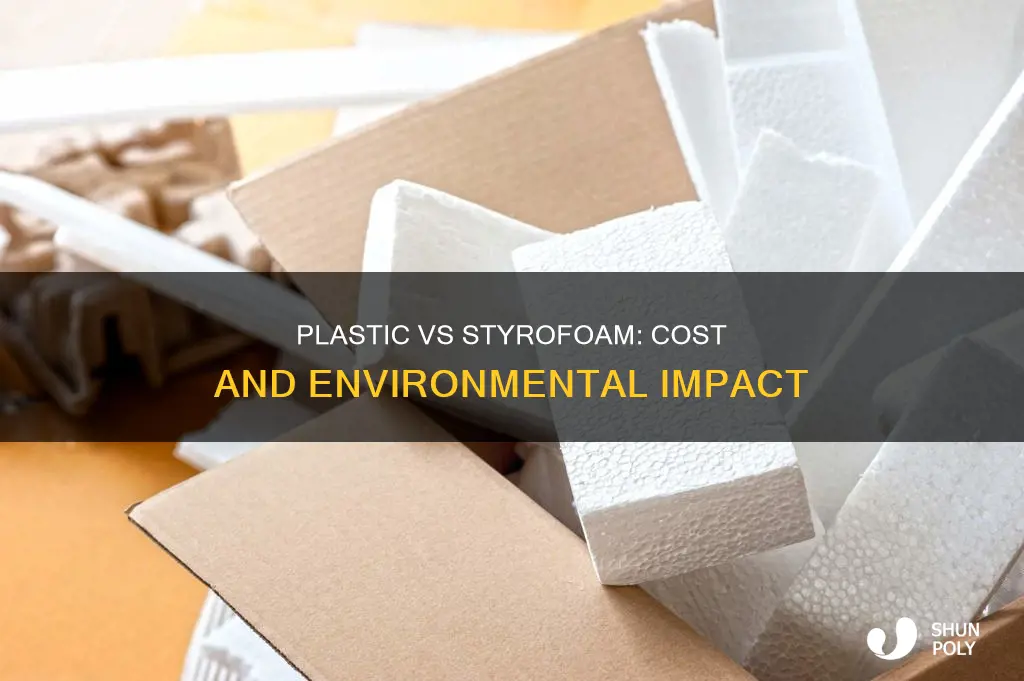is plastic more expensive than styrofoam