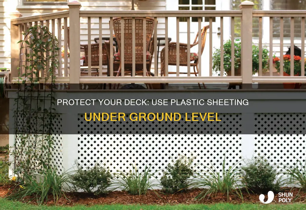 is plastic needed under ground level deck