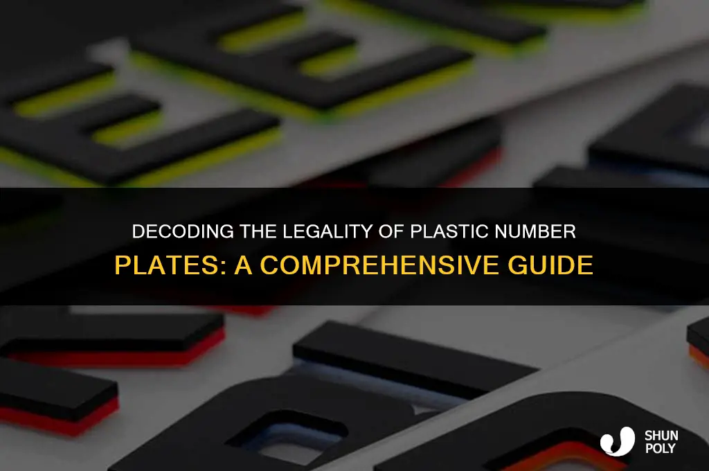 is plastic number plates illegal