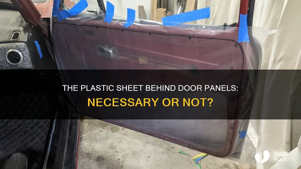 is plastic sheet behind door panel necessary