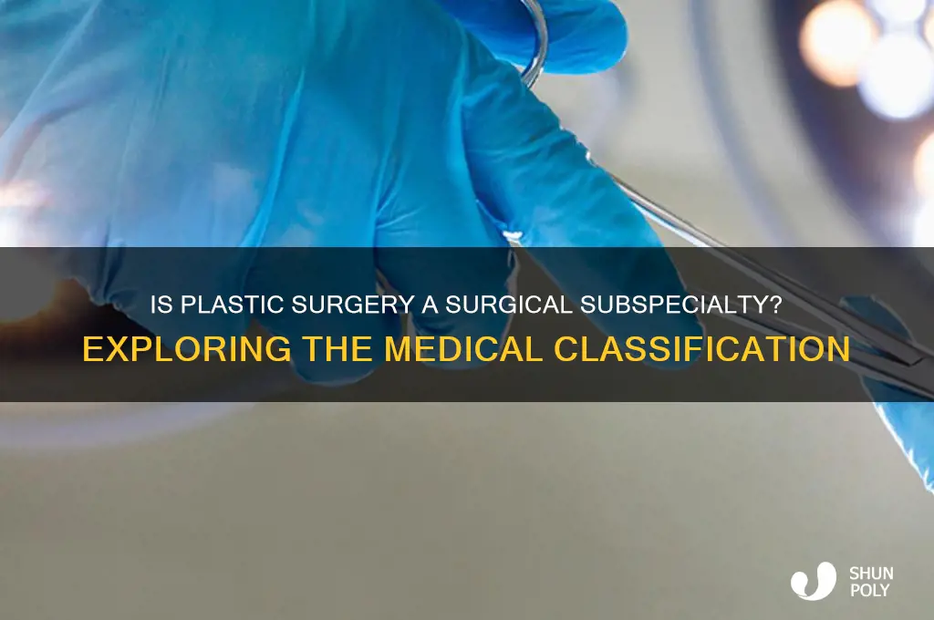 is plastic surgery a surgical subspecialty