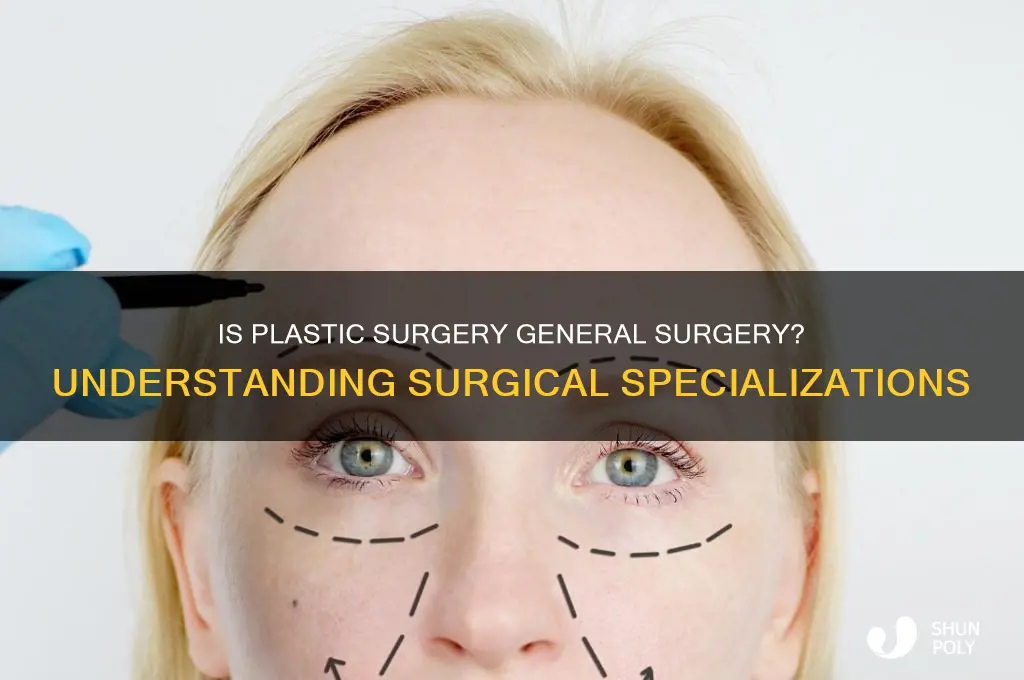 is plastic surgery considered general surgery