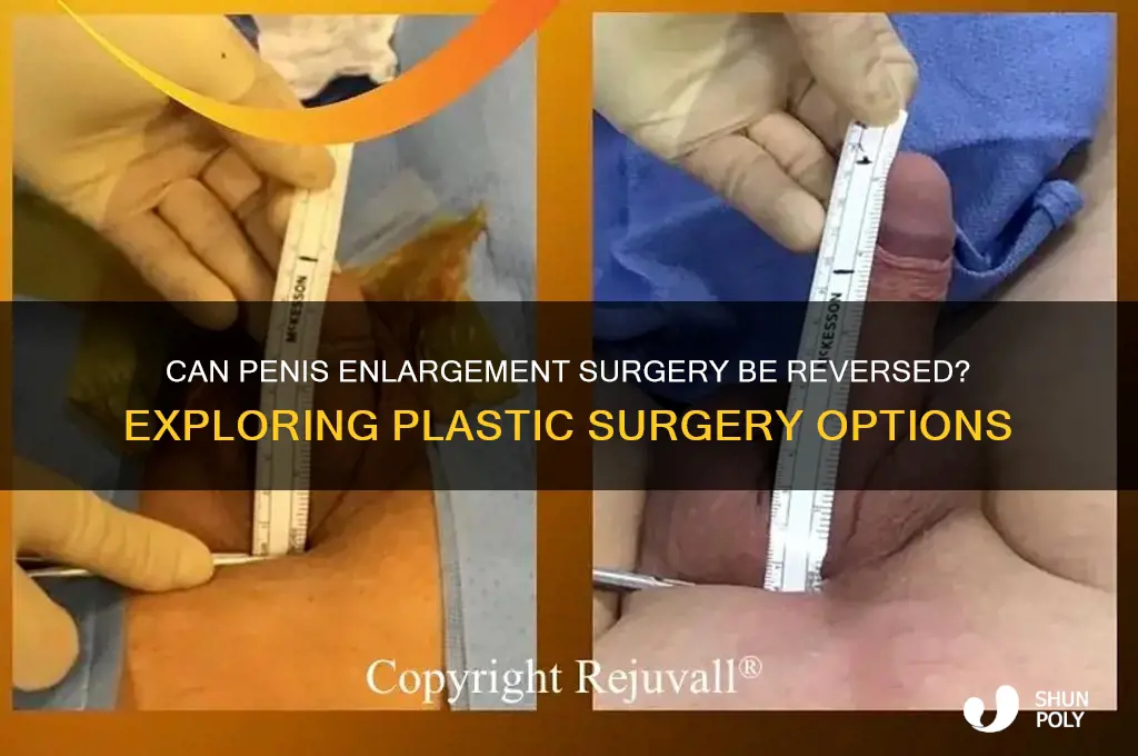 is plastic surgery penis enlargement reversible