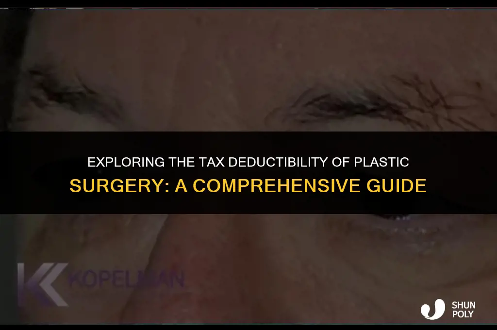 is plastic surgey deductible